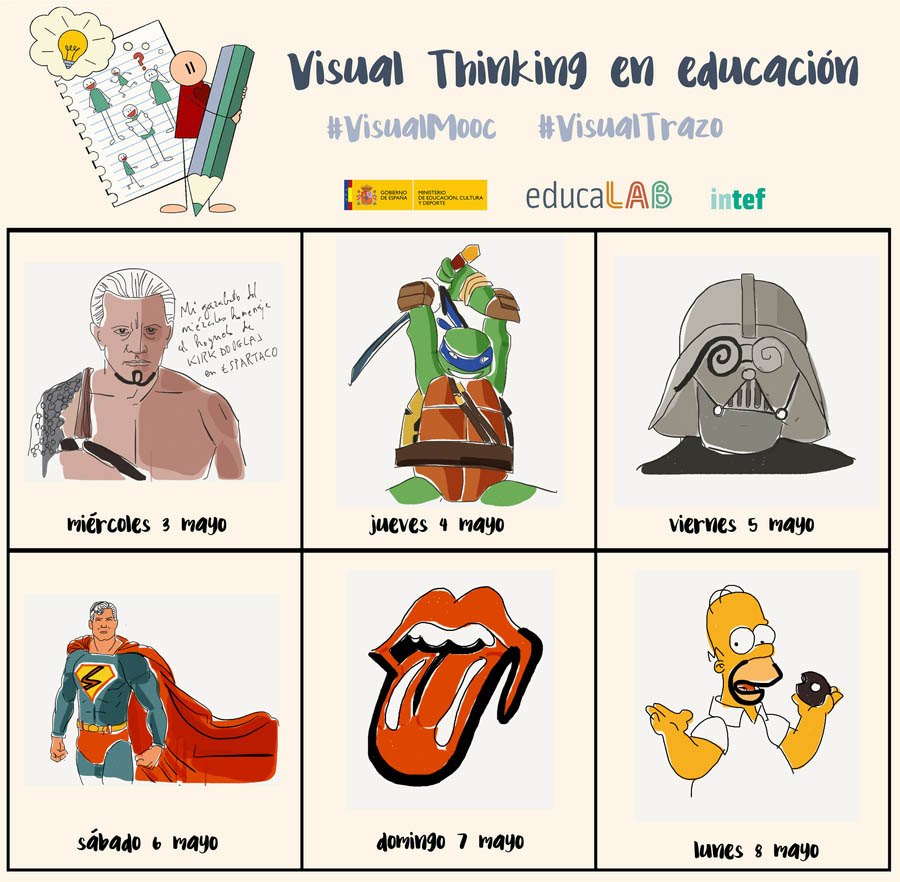calendario con dibujos #visualtrazo #visualmooc