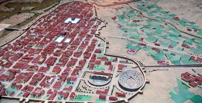 Maqueta ciudad romana Maqueta emérita augusta