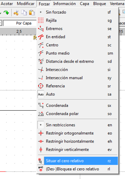 Forzar cero relativo