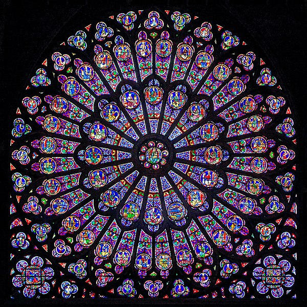 Rosetón de Notre Dame de París Rosetón de Notre Dame de París