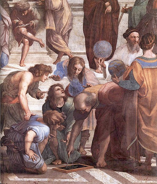 Euclides en la "Escuela de Atenas"