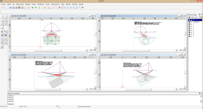 Qcad. Ejercicios