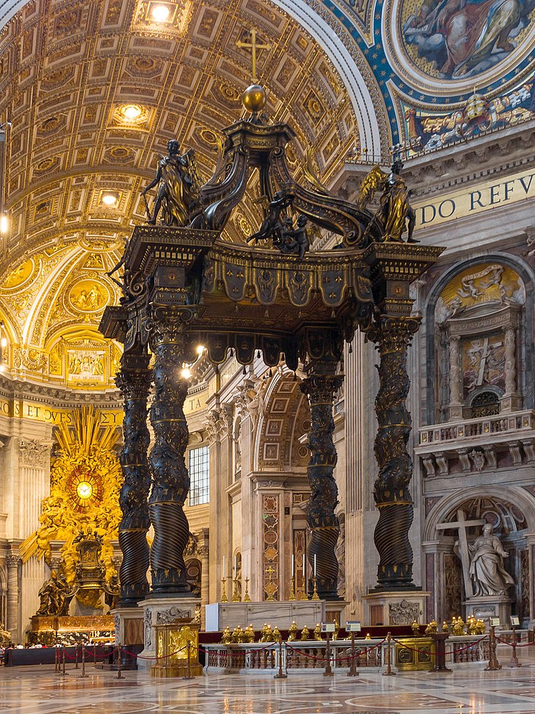 Bernini, Baldaquino en San Pedro del Vaticano Bernini, Baldaquino en San Pedro del Vaticano