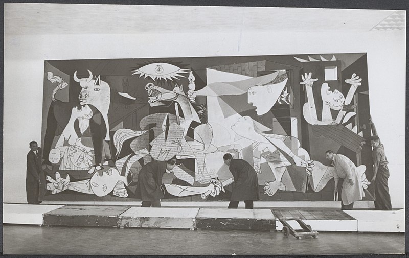 Instalación del Guernica en Amsterdam, 1956