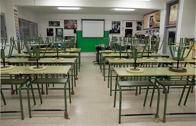 Mobiliario aula Dibujo Técnico IES