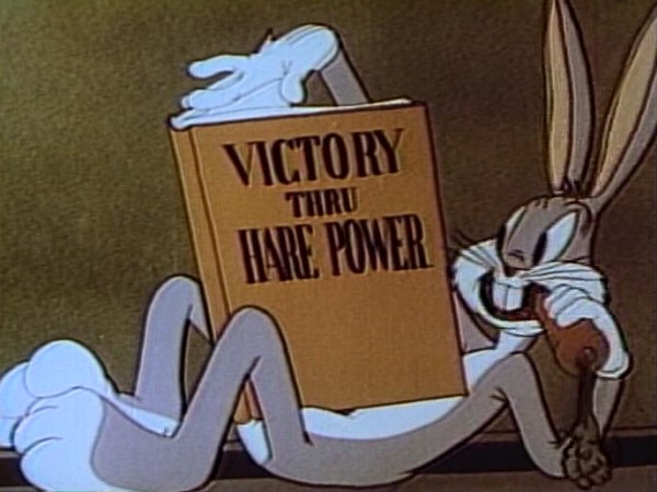 Bugs Bunny leyendo un libro