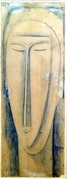 Estudio para cabeza de mujer.Modigliani