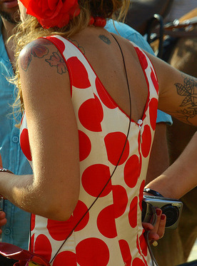 Traje de flamenca con lunares