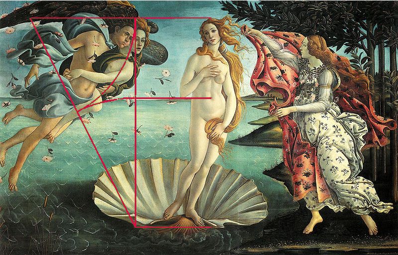 Venus de Boticelli y proporción áurea
