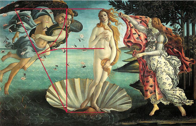 Venus de Boticelli y proporción áurea