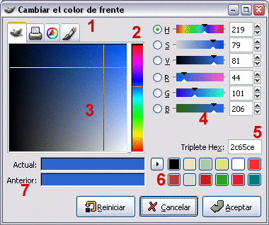 paleta GIMP