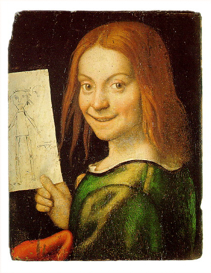 Fanciullo con disegno RETRATO DE NIÑO CON DIBUJO.