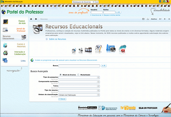 Recursos en el Portal do Professor